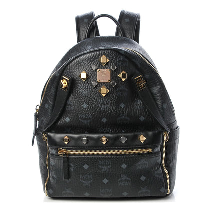 MCM Visetos Small Dual Stark Pocket Backpack Black 1 of 16