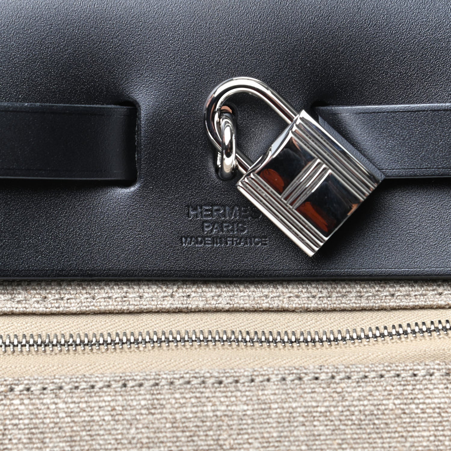 Hermes Military Toile Vache Hunter Herbag Zip Retourne 31 PM Ficelle Black 8 of 10