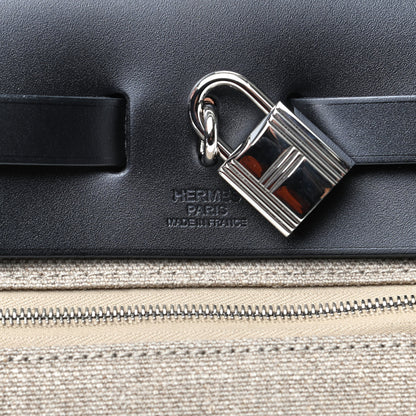 Hermes Military Toile Vache Hunter Herbag Zip Retourne 31 PM Ficelle Black 8 of 10