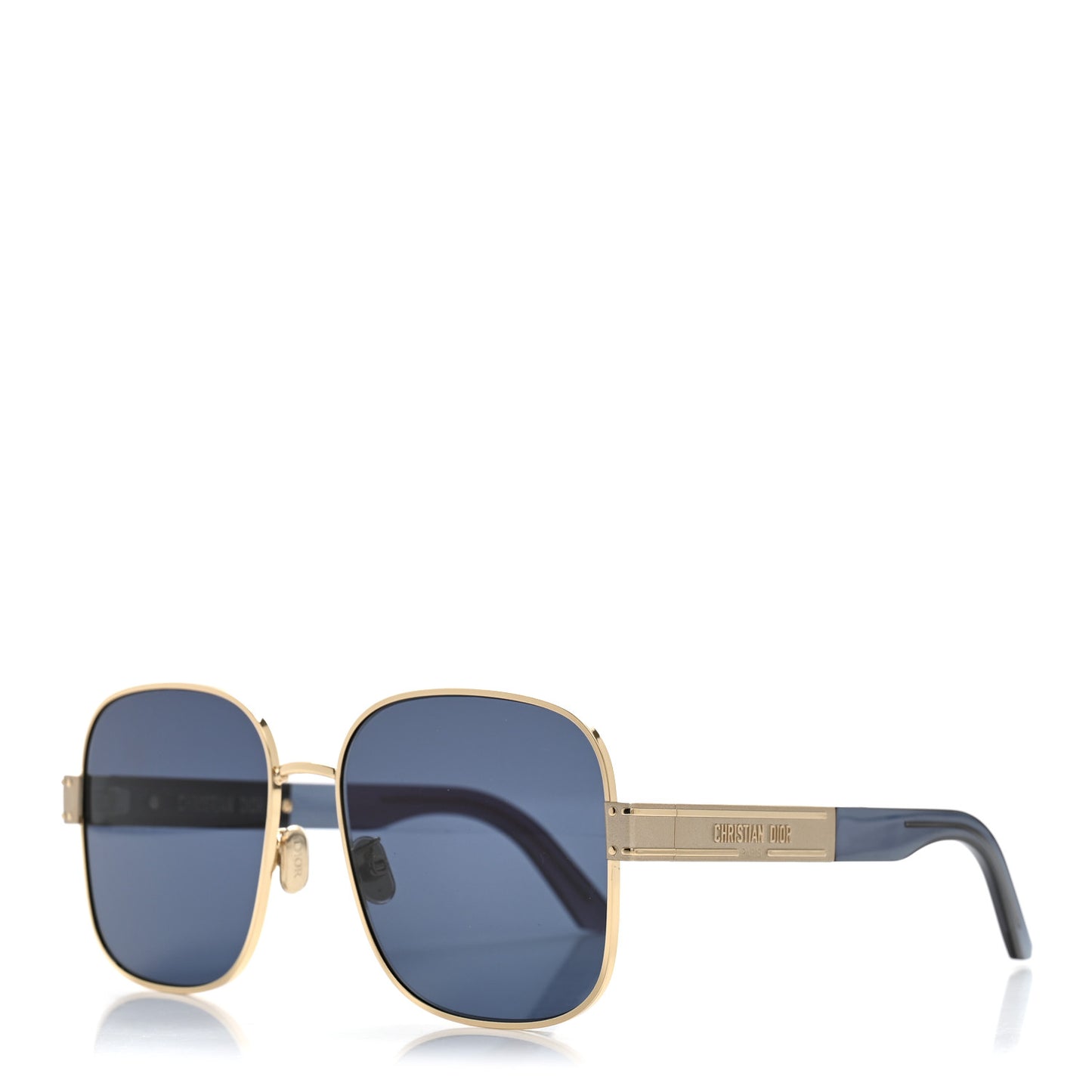 Diorsignature S5U Square Sunglasses Gold Blue