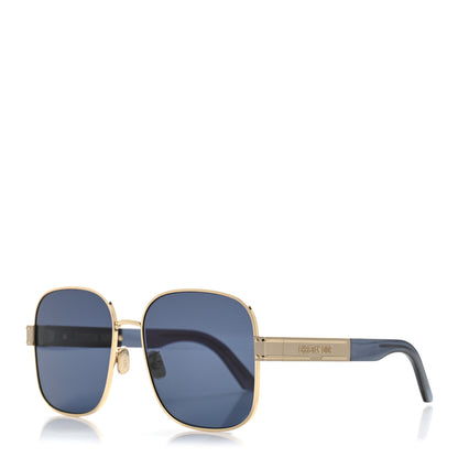 Christian Dior Diorsignature S5U Square Sunglasses Gold Blue 1 of 7