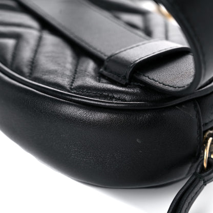Gucci Calfskin Matelasse GG Marmont Belt Bag 85 34 Black 11 of 21