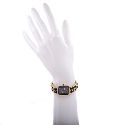 Chanel Stainless Steel Lambskin 20mm Chain Premiere Quartz Watch Gold L 2 of 6