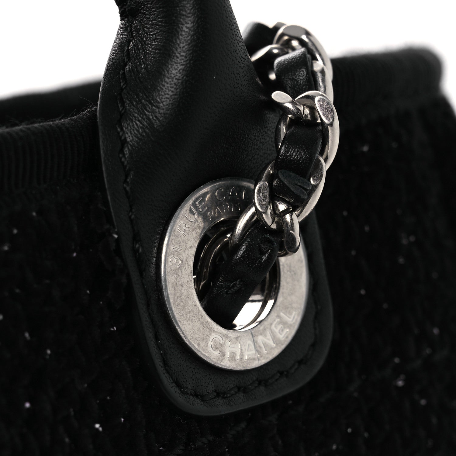 Chanel Lurex Canvas Mini Deauville Tote Black 10 of 11