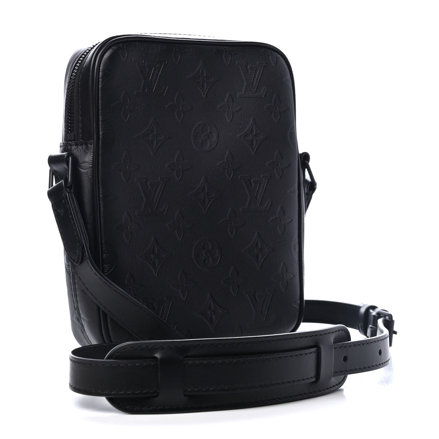 Louis Vuitton Calfskin Monogram Shadow Danube PM Black 2 of 4