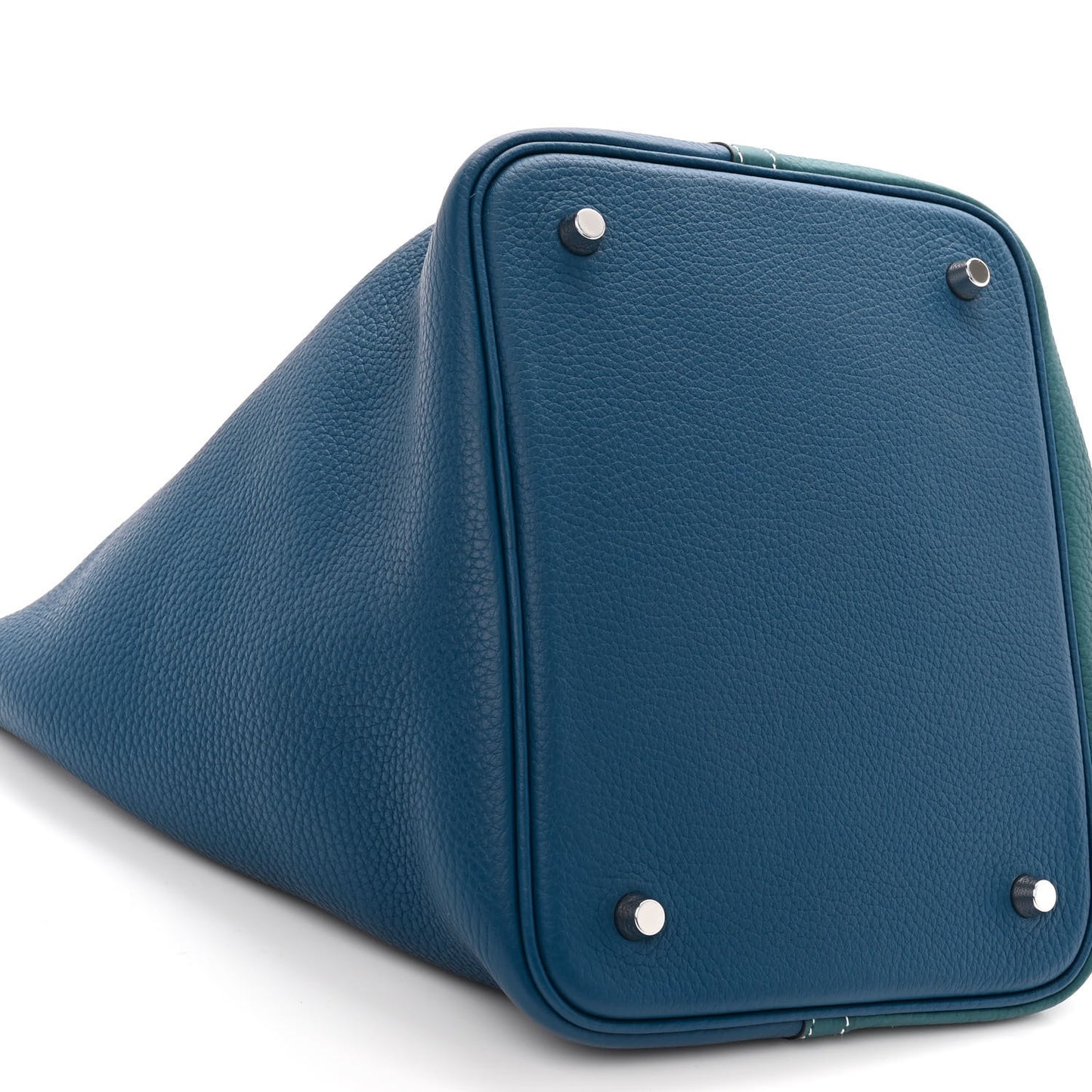 Taurillon Clemence Casaque Picotin Lock 22 MM Vert Bosphore Deep Bleu