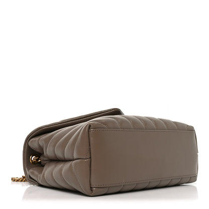Saint Laurent Calfskin Y Quilted Monogram Small Loulou Chain Satchel Dark Beige 3 of 8