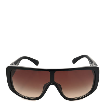 Chanel Acetate Shield Sunglasses 5495 Black 2 of 7
