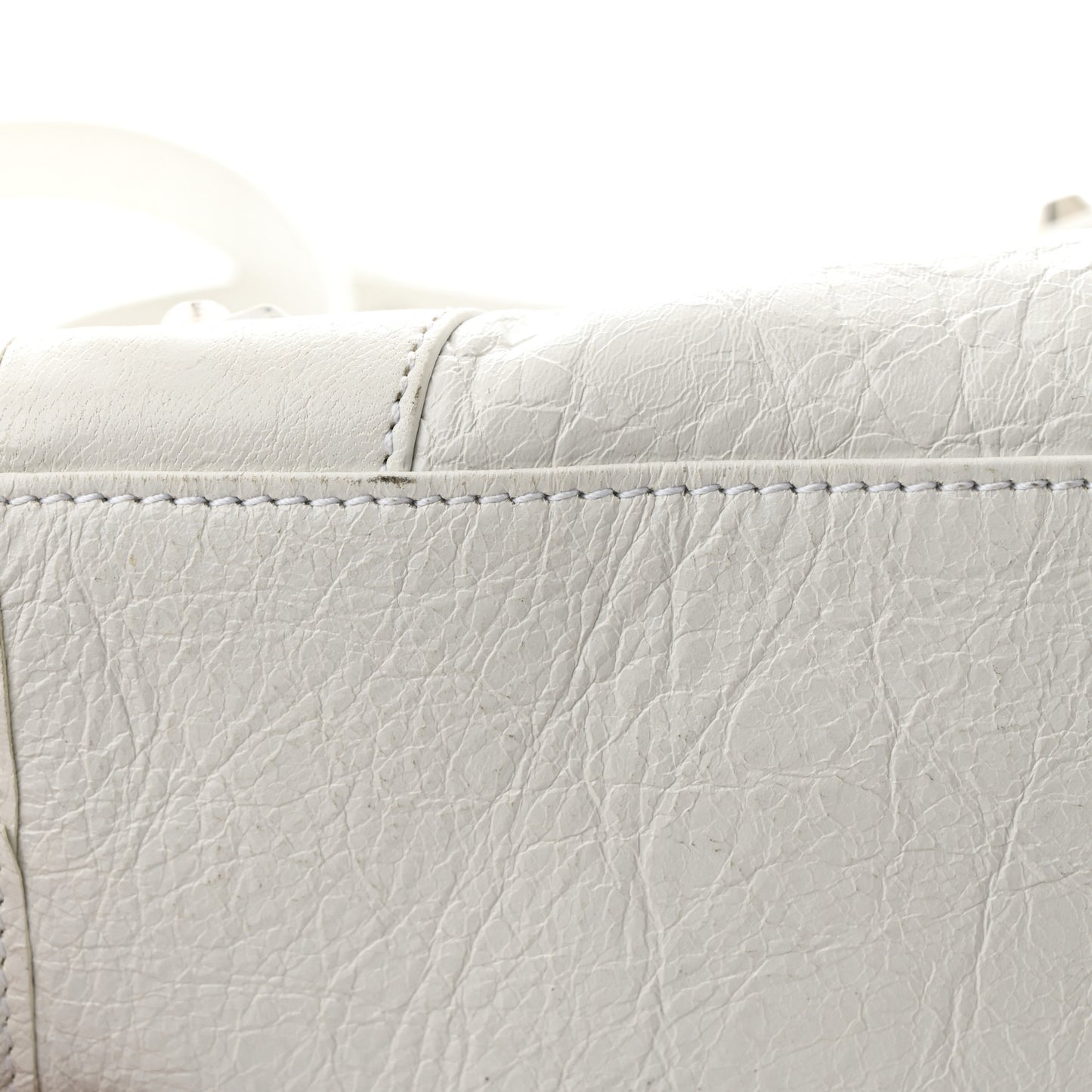 Agneau Arena Silver Hardware Small Le City Optic White