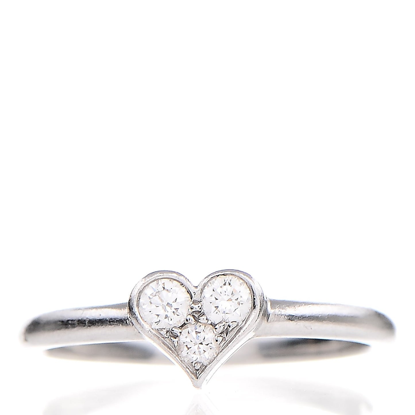Platinum Diamond Hearts Ring 57 8