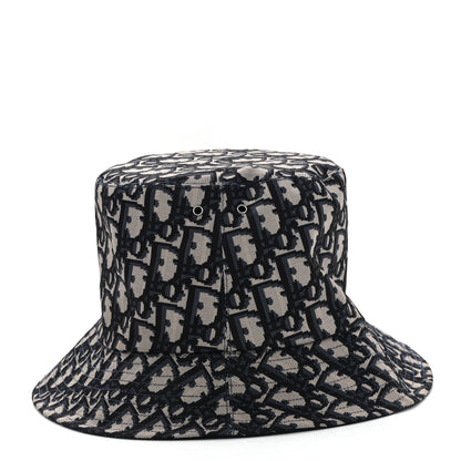 Christian Dior Oblique Reversible Teddy-D Brim Bucket Hat 57 Blue 4 of 13