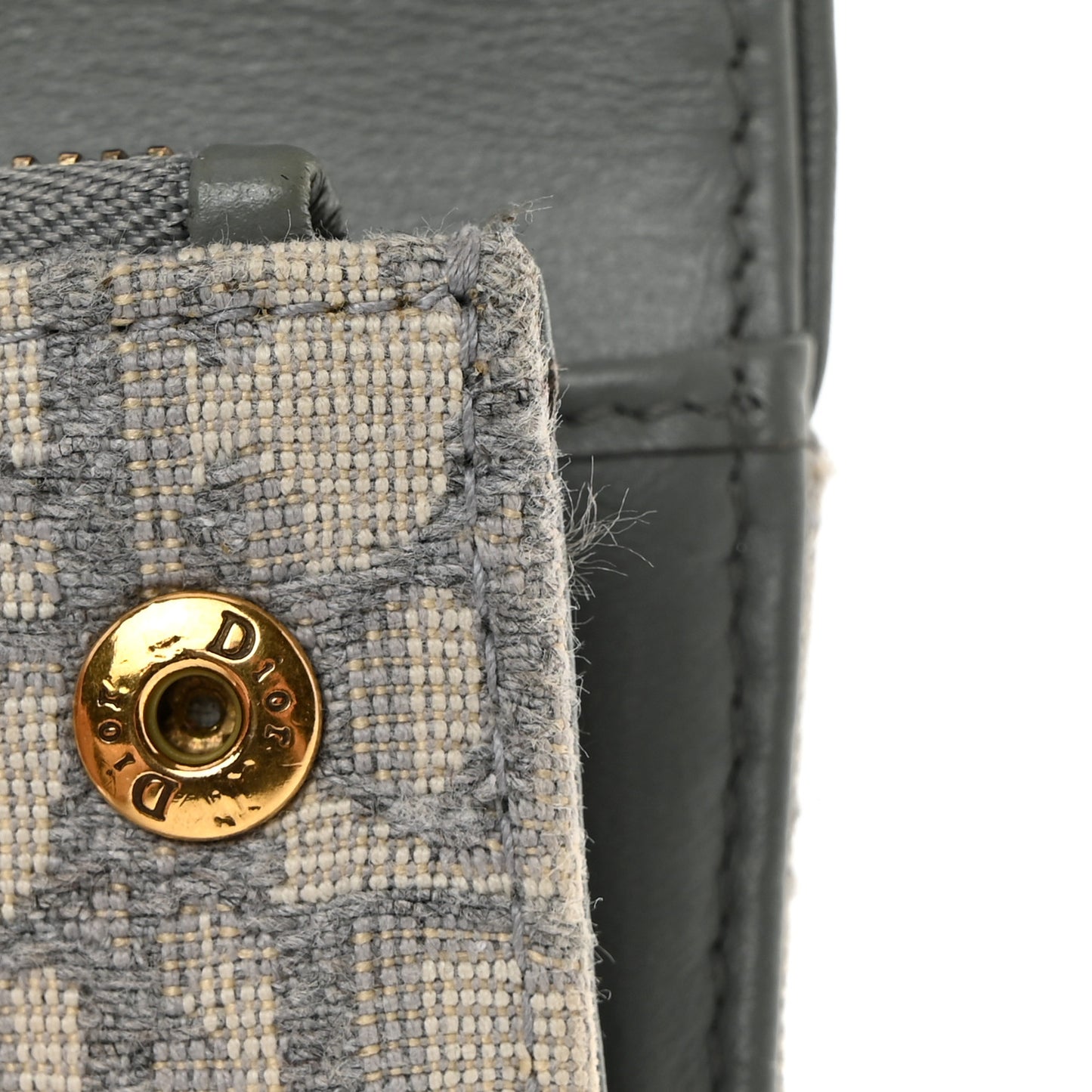 Oblique Saddle Lotus Wallet Grey