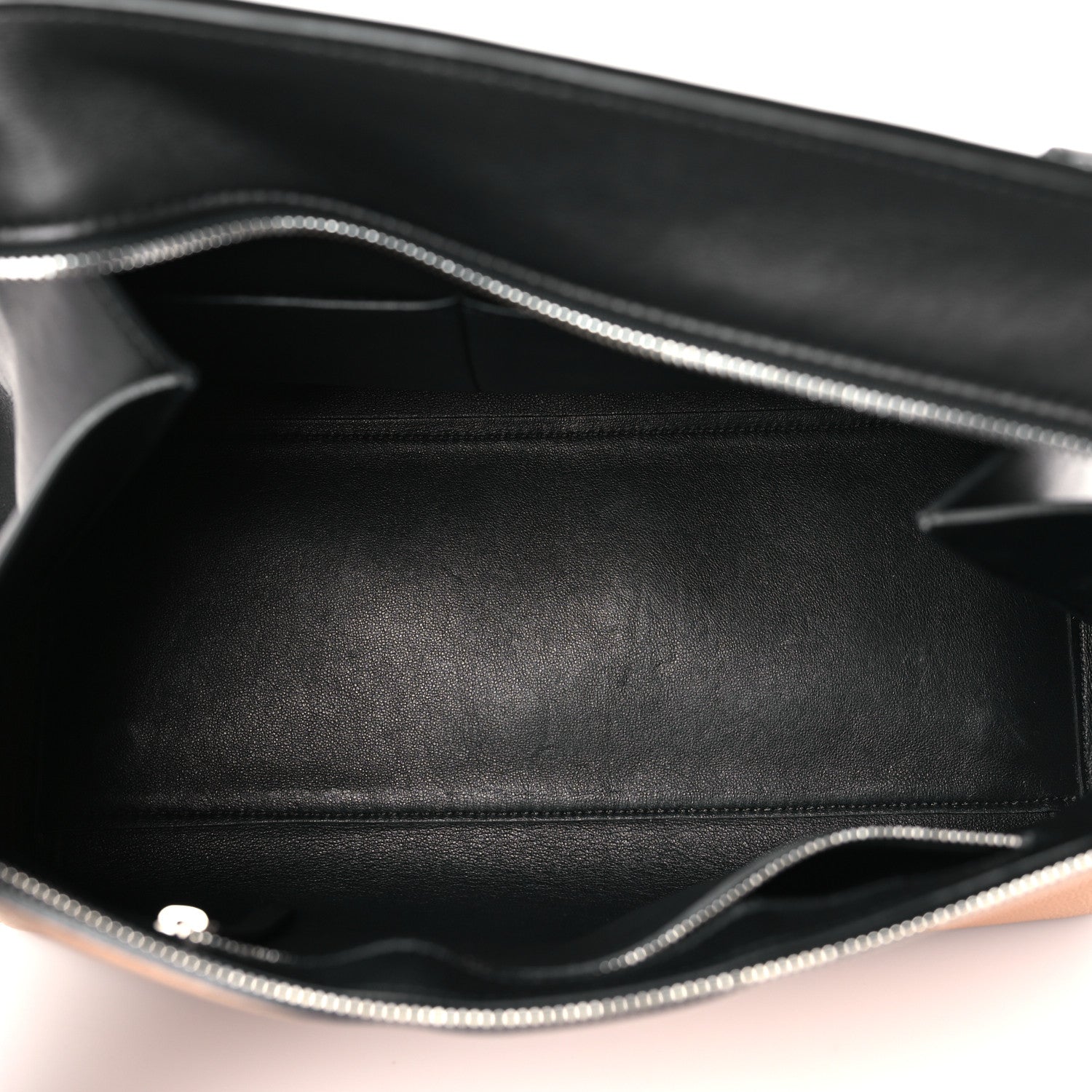 Celine Supple Calfskin Large Bi-Color Edge Shoulder Bag Beige 5 of 9