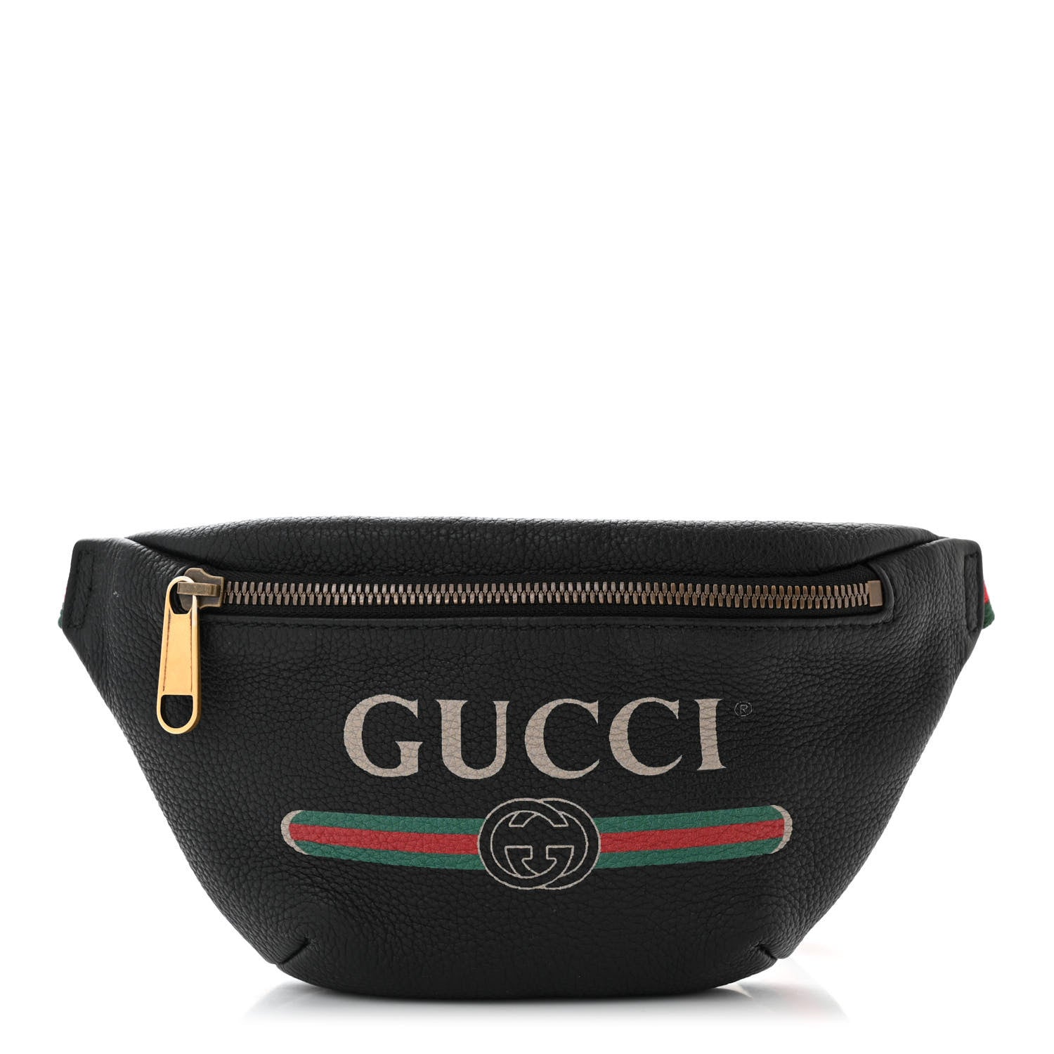 Gucci Grained Calfskin Small Logo Belt Bag Black 1 of 10
