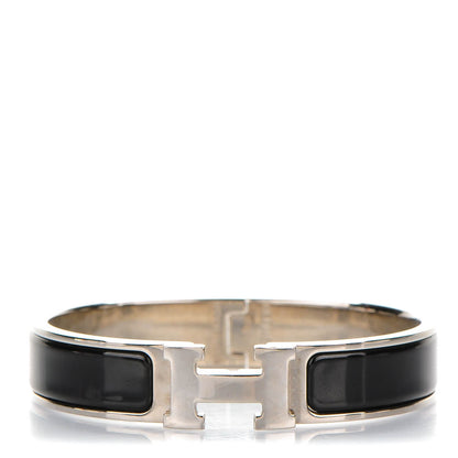 Hermes Enamel Narrow Clic Clac H Bracelet GM Black 1 of 6