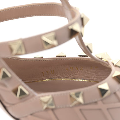 Valentino Garavani Calfskin Nappa Boudoir Rockstud Ankle Strap 100mm Pumps 39 Rose Cannelle 8 of 8