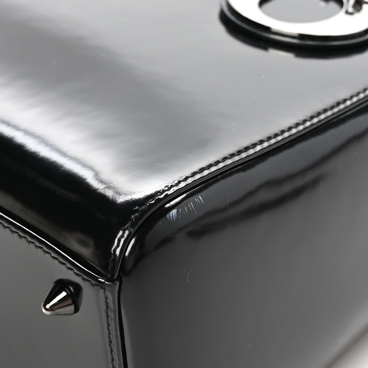 Patent Medium Lady Dior Black