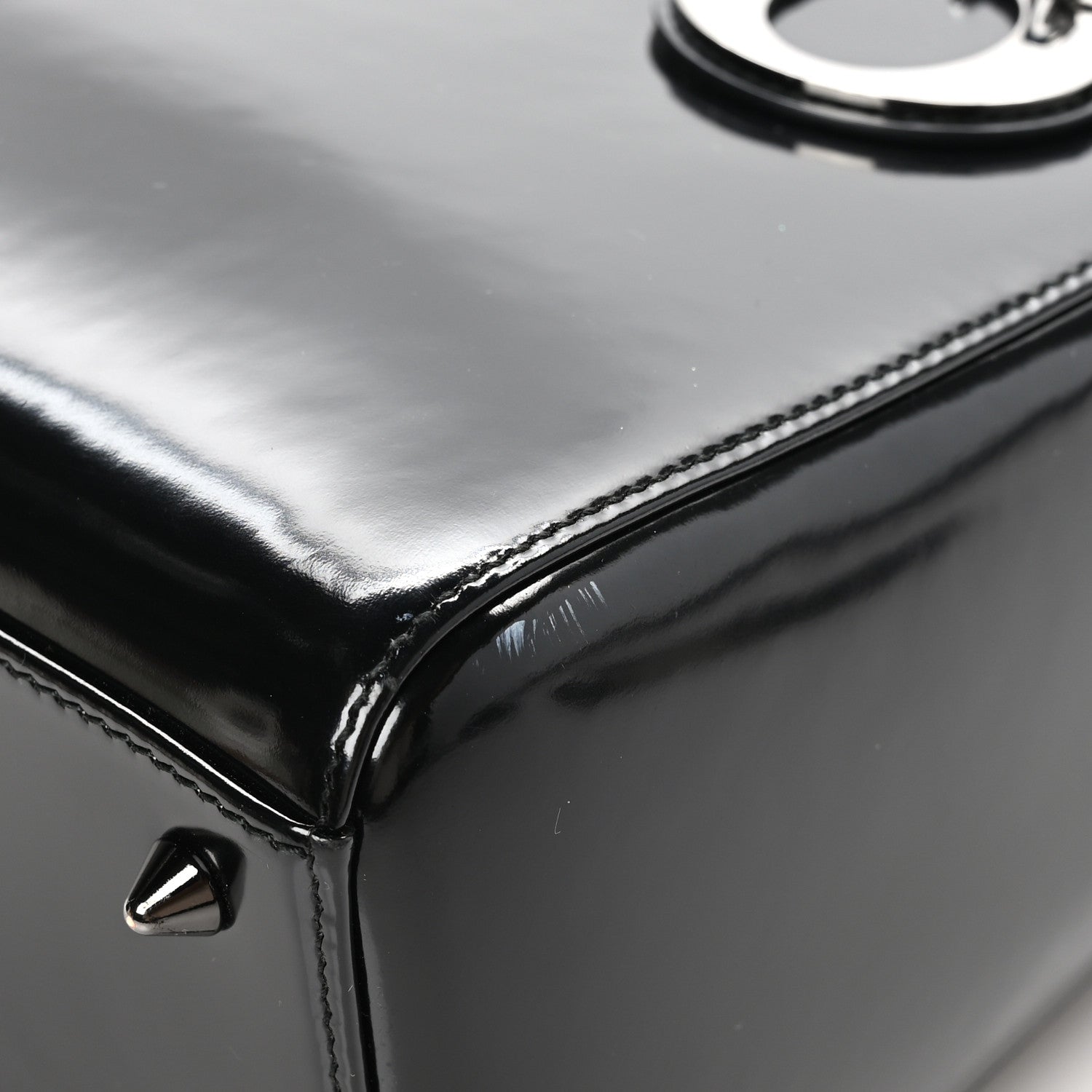 Christian Dior Patent Medium Lady Dior Black 12 of 12