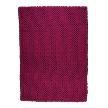 Louis Vuitton Wool Silk So LV Stole Pink Black 2 of 4