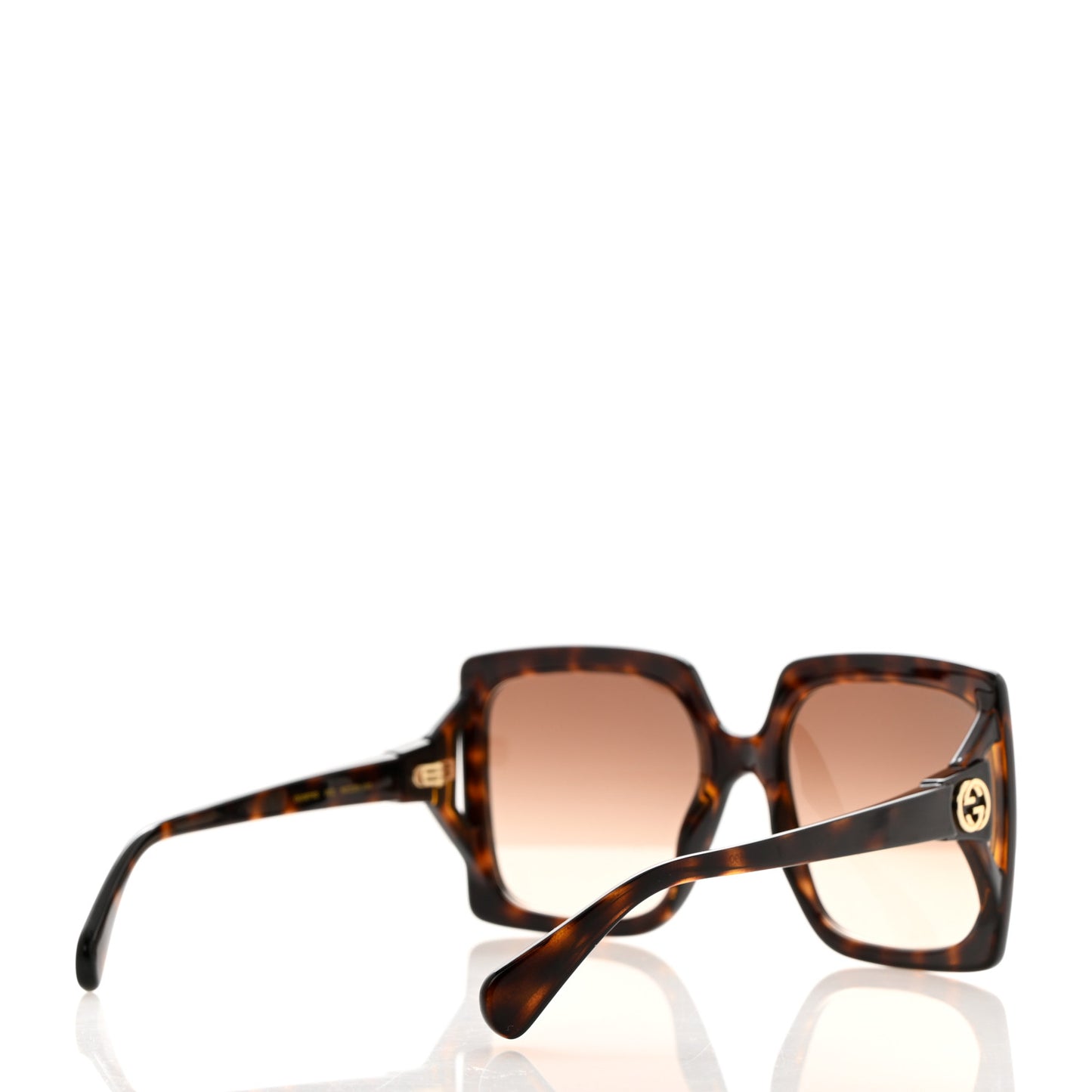 Acetate Square Frame Sunglasses GG0876S Tortoise