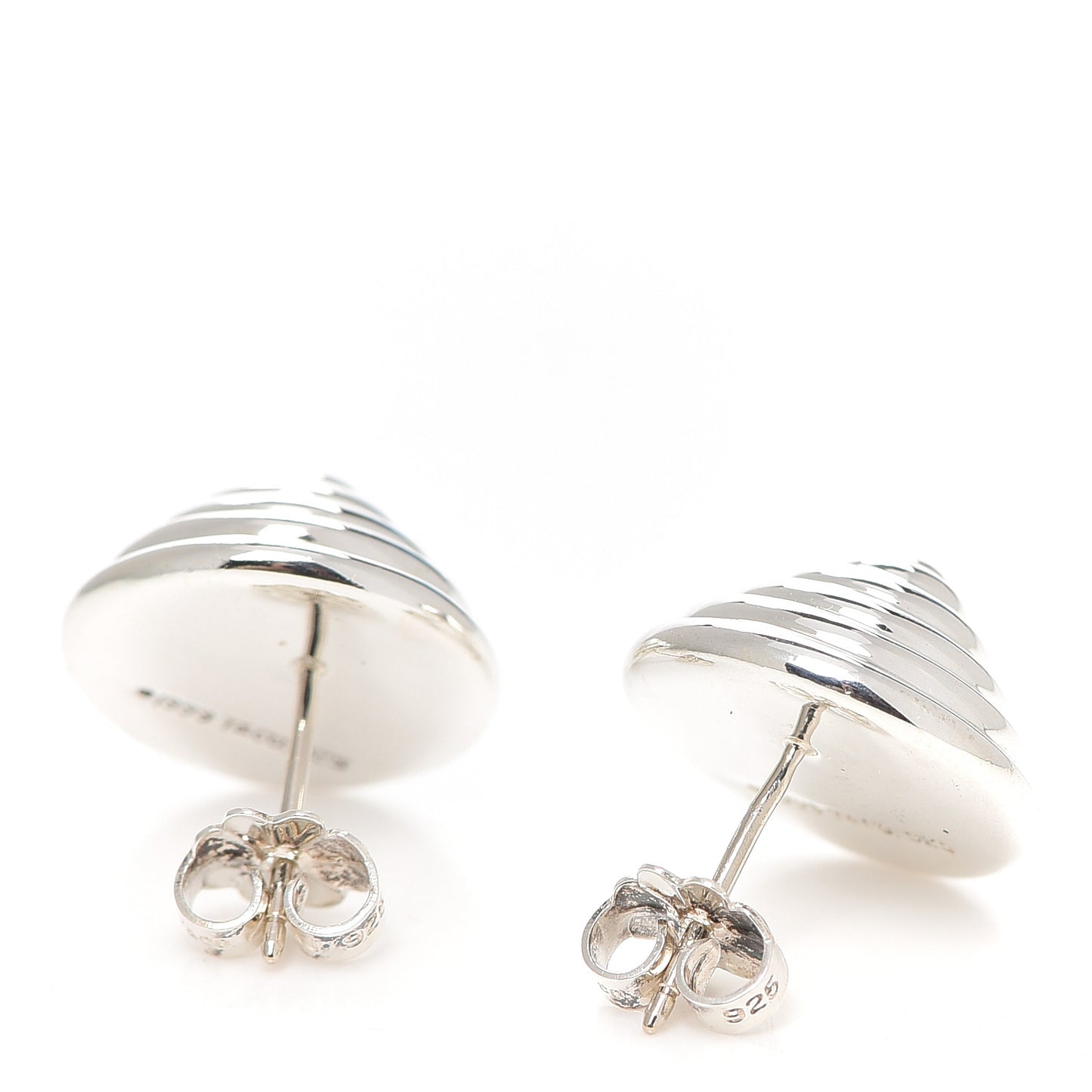 Sterling Silver Round Cone Stud Earrings