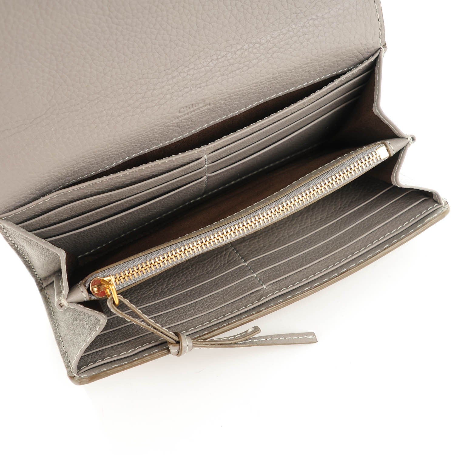 Chloe Calfskin Marcie Continental Flap Wallet Cashmere Grey 5 of 7