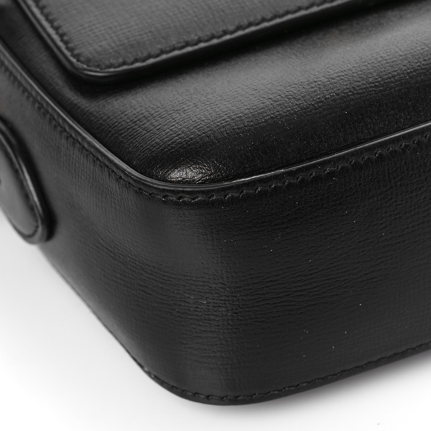 Textured Calfskin Small Horsebit 1955 Shoulder Bag Black