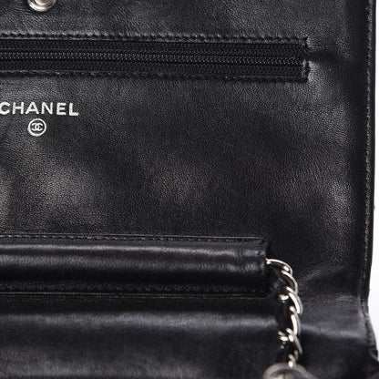Chanel Lambskin Quilted Wallet On Chain WOC Black 13 of 18