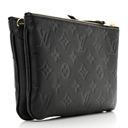 Louis Vuitton Empreinte Double Zip Pochette Black 3 of 11