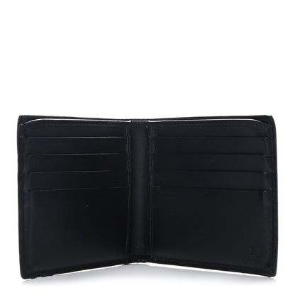 Gucci GG Supreme Monogram Selleria Calfskin Tiger Nice Bi-Fold Wallet Beige Ebony Multicolor Black 5 of 8