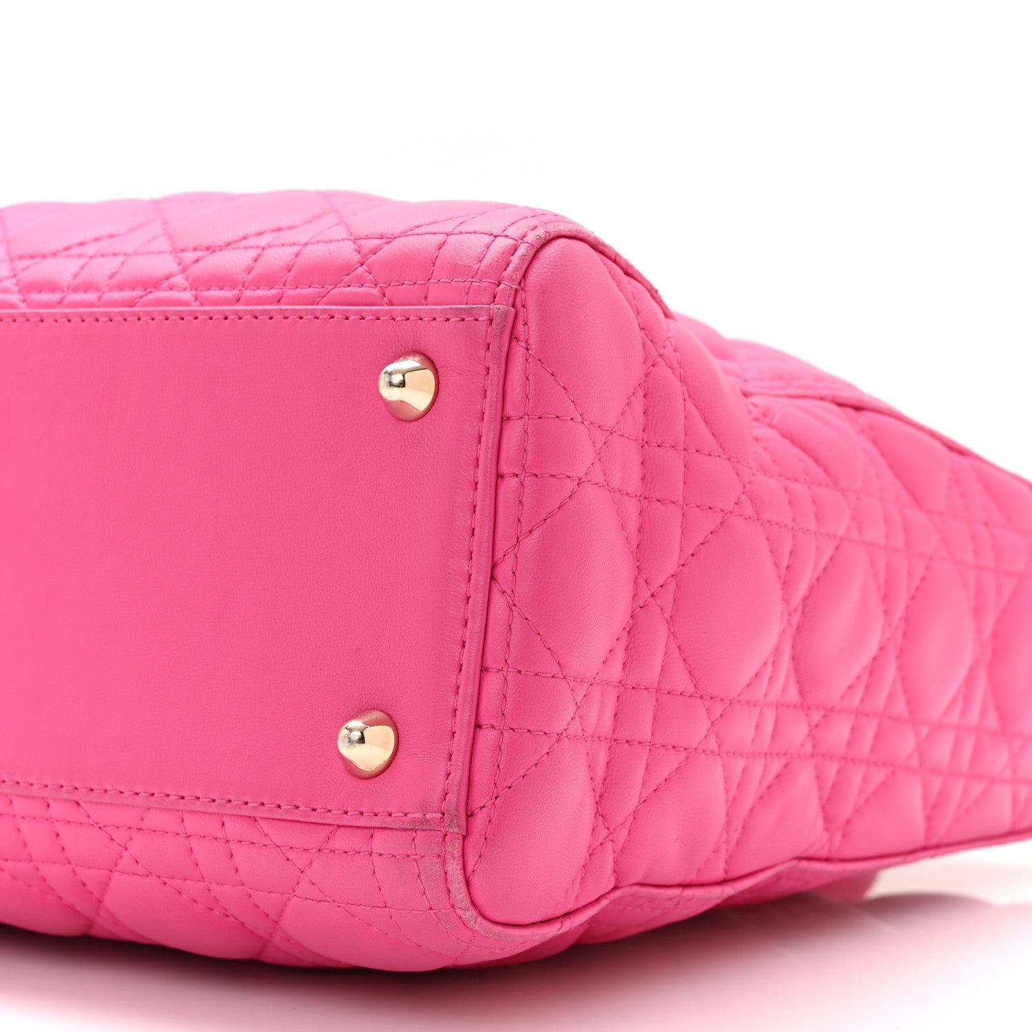 Christian Dior Lambskin Cannage Large Lady Dior Fuchsia 10 of 10