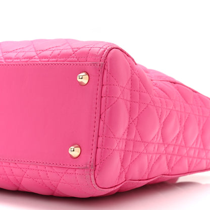 Christian Dior Lambskin Cannage Large Lady Dior Fuchsia 10 of 10