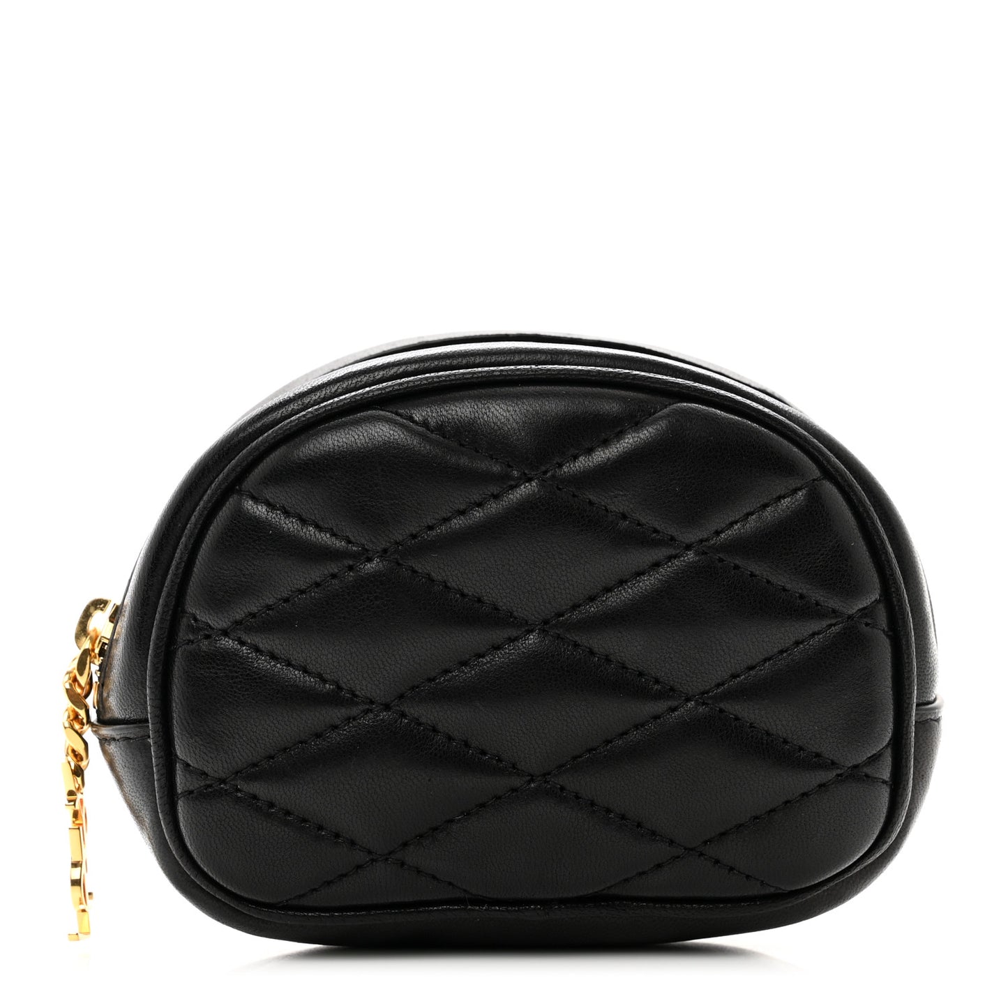 Lambskin Quilted Lolita Cosmetic Pouch Black