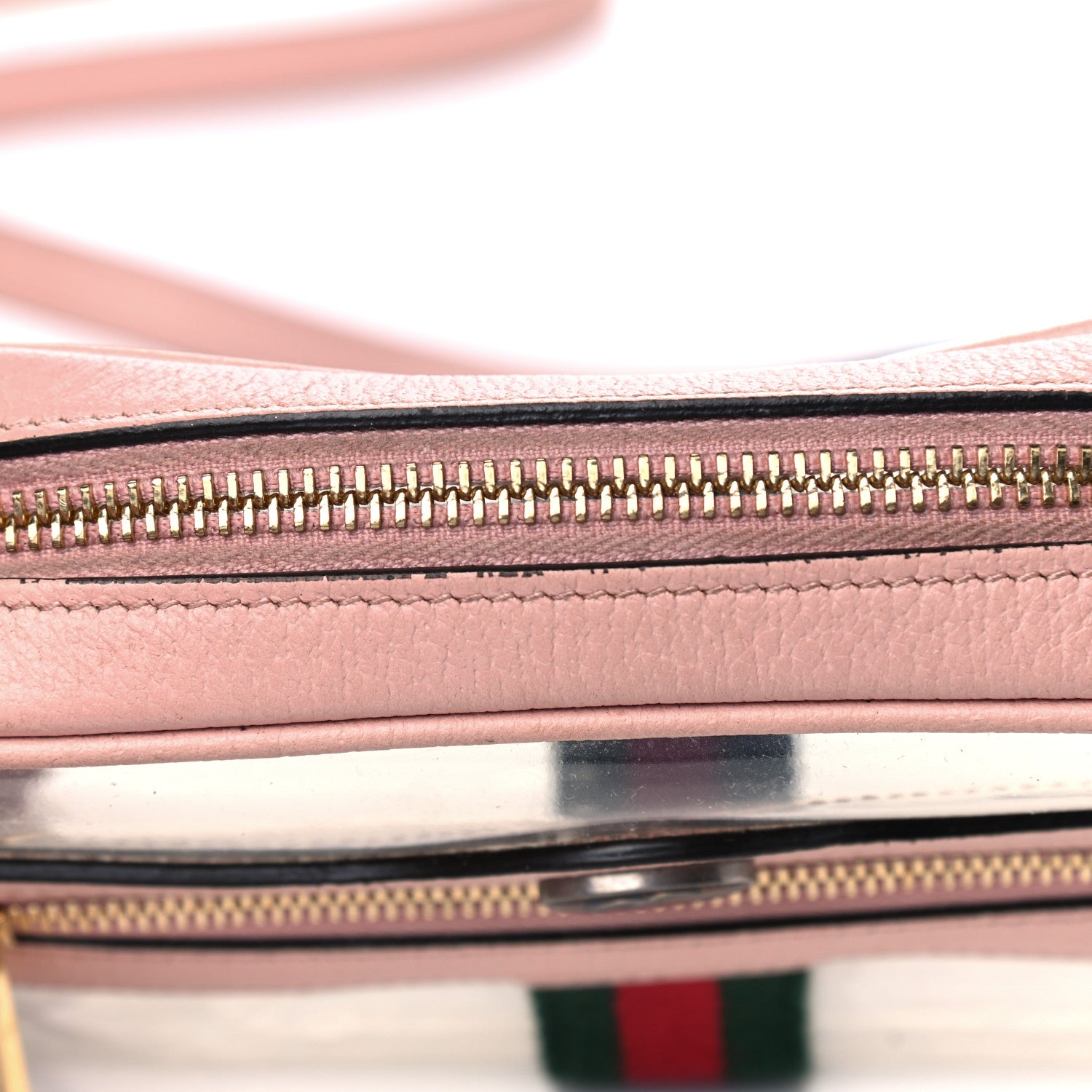 Gucci Vinyl Web Mini Ophidia Transparent Shoulder Bag Perfect Pink 9 of 11