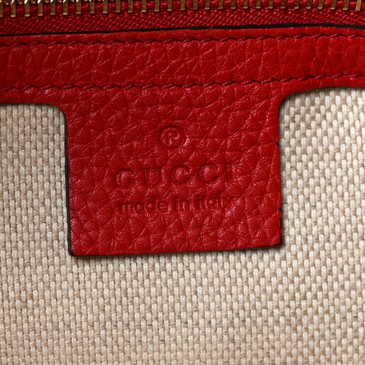 Gucci Pebbled Calfskin Large Soho Hobo Tabasco Red 6 of 10