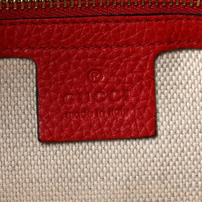 Gucci Pebbled Calfskin Large Soho Hobo Tabasco Red 6 of 10