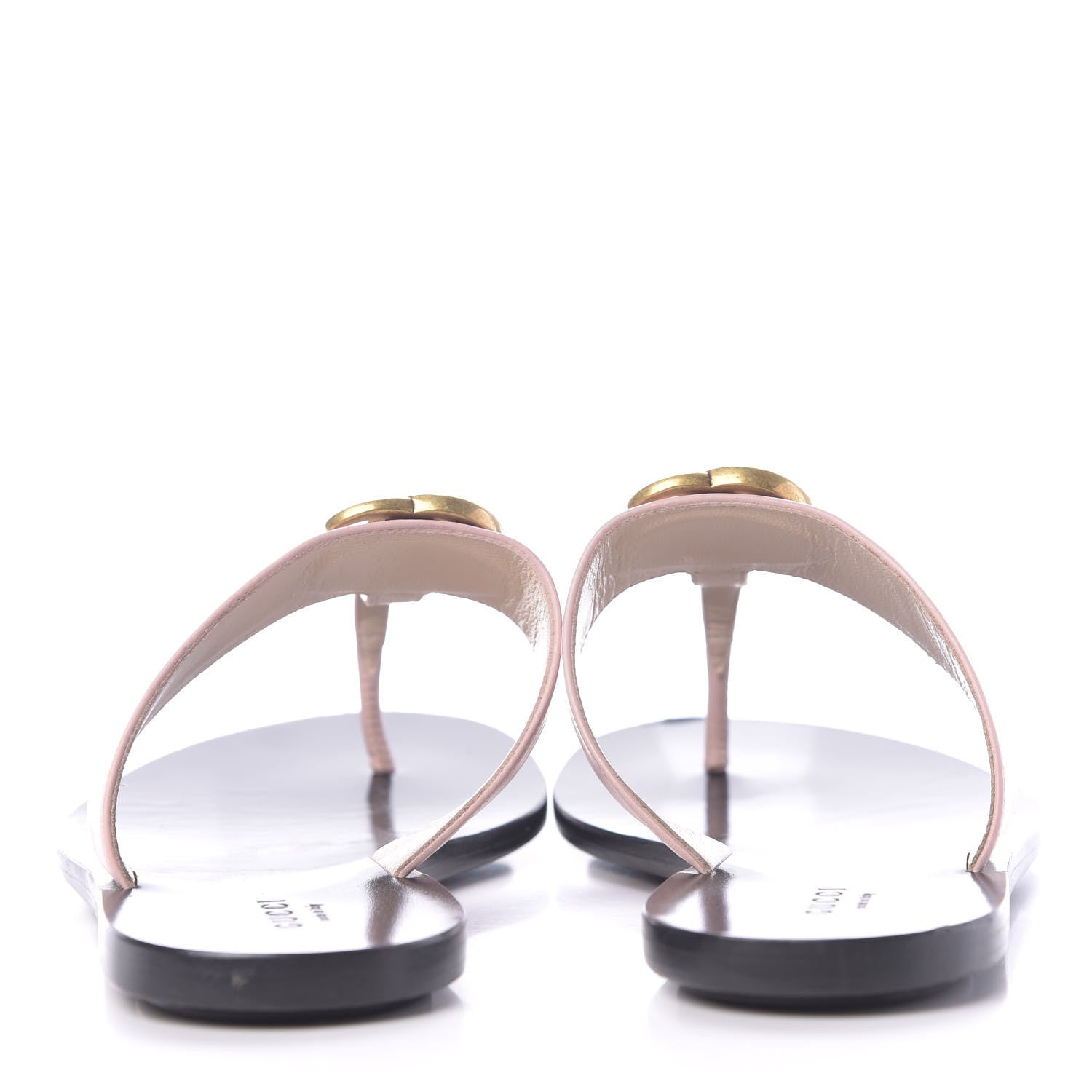 Gucci Calfskin GG Marmont Thong Sandals 37.5 Perfect Pink 5 of 10