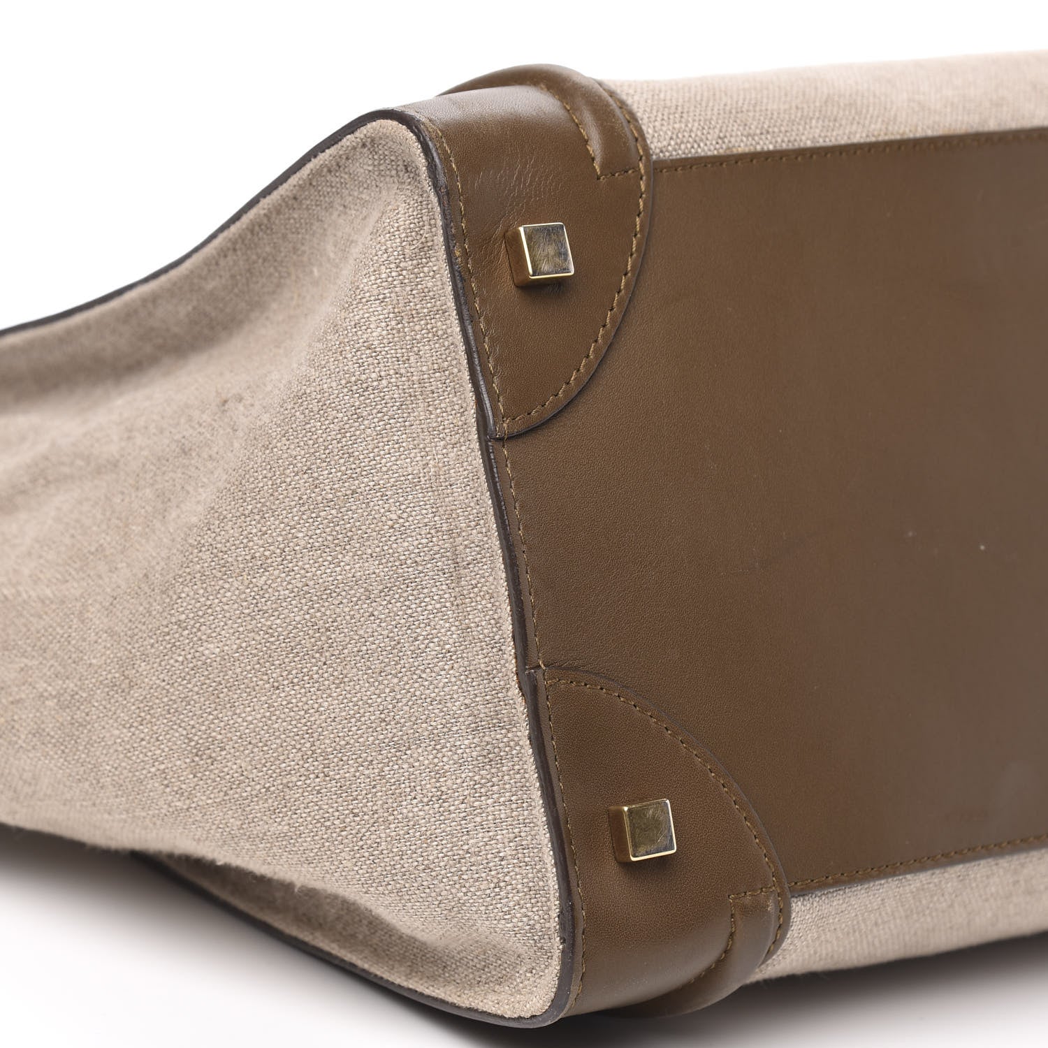 Celine Natural Canvas Smooth Calfskin Mini Luggage Brown 8 of 20