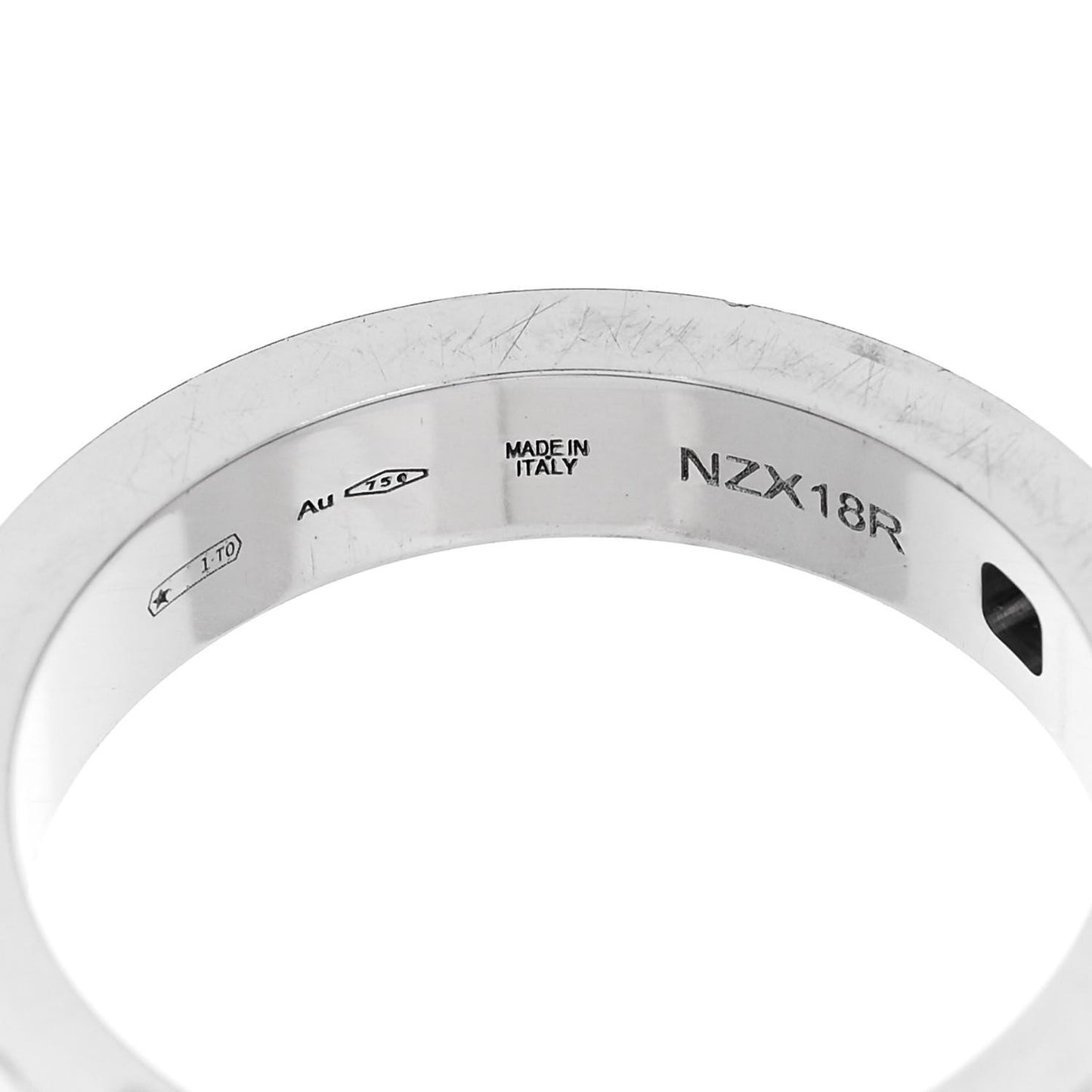 18K White Gold Diamond B.Zero1 Essential Band Ring 55 7.25
