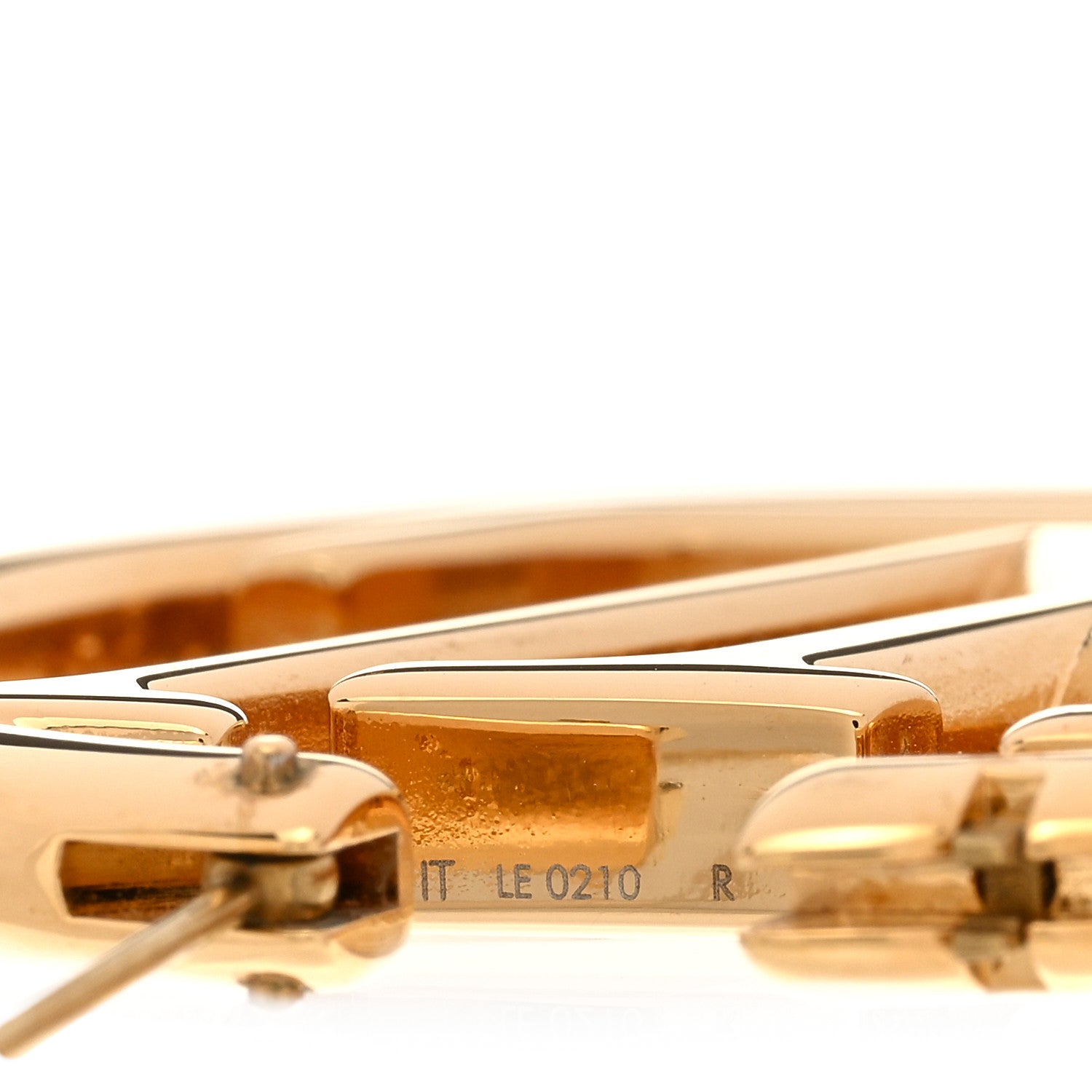 Louis Vuitton Metal Louise Hoop Earrings Gold 5 of 5