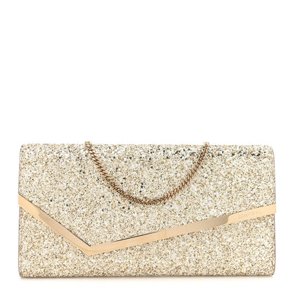 Jimmy Choo Glitter Erica Clutch Moon Sand 1 of 12