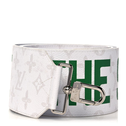 Louis Vuitton Monogram Shoulder Strap 80 MM White 1 of 6