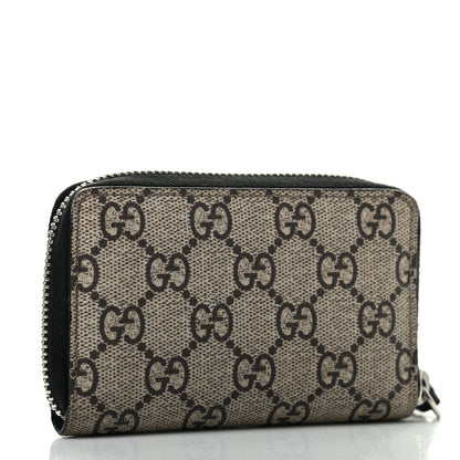 Gucci GG Supreme Monogram Tiger Print Zip Around Card Case Black 2 of 6