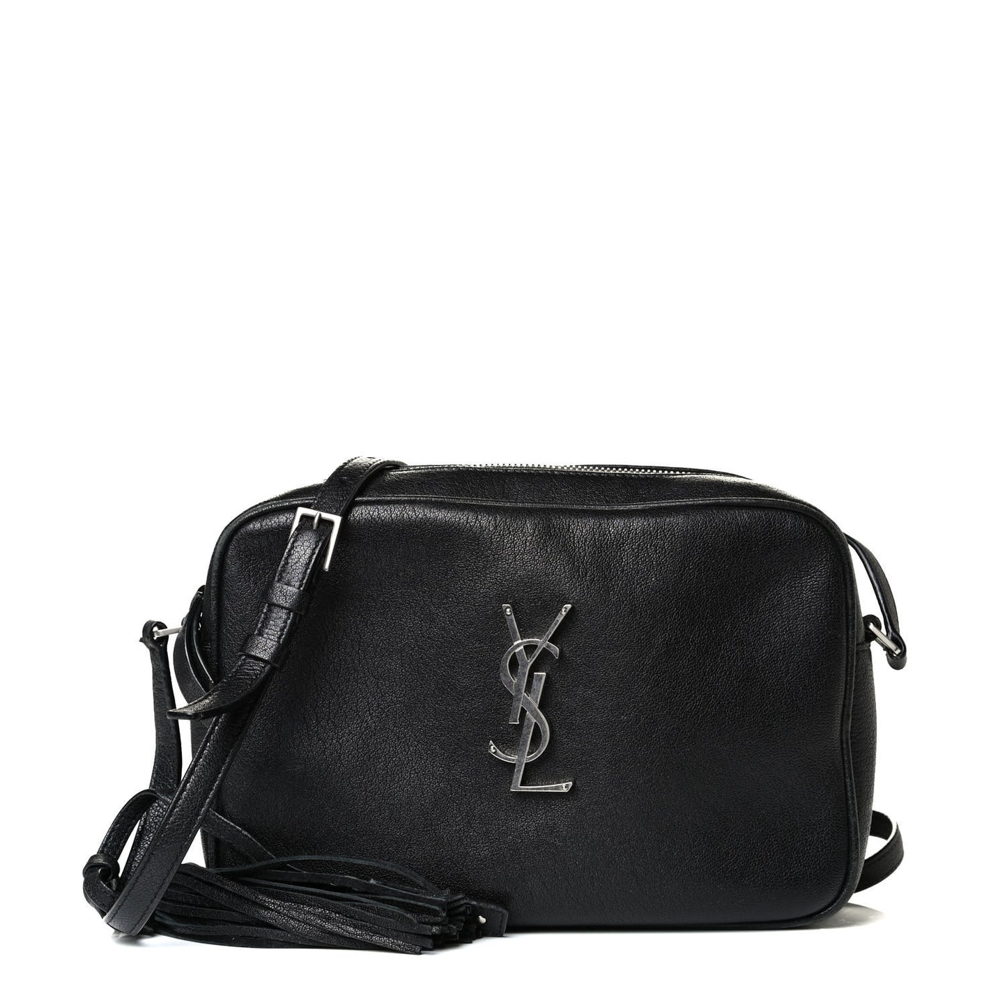 Lambskin Monogram Small Lou Camera Bag Black