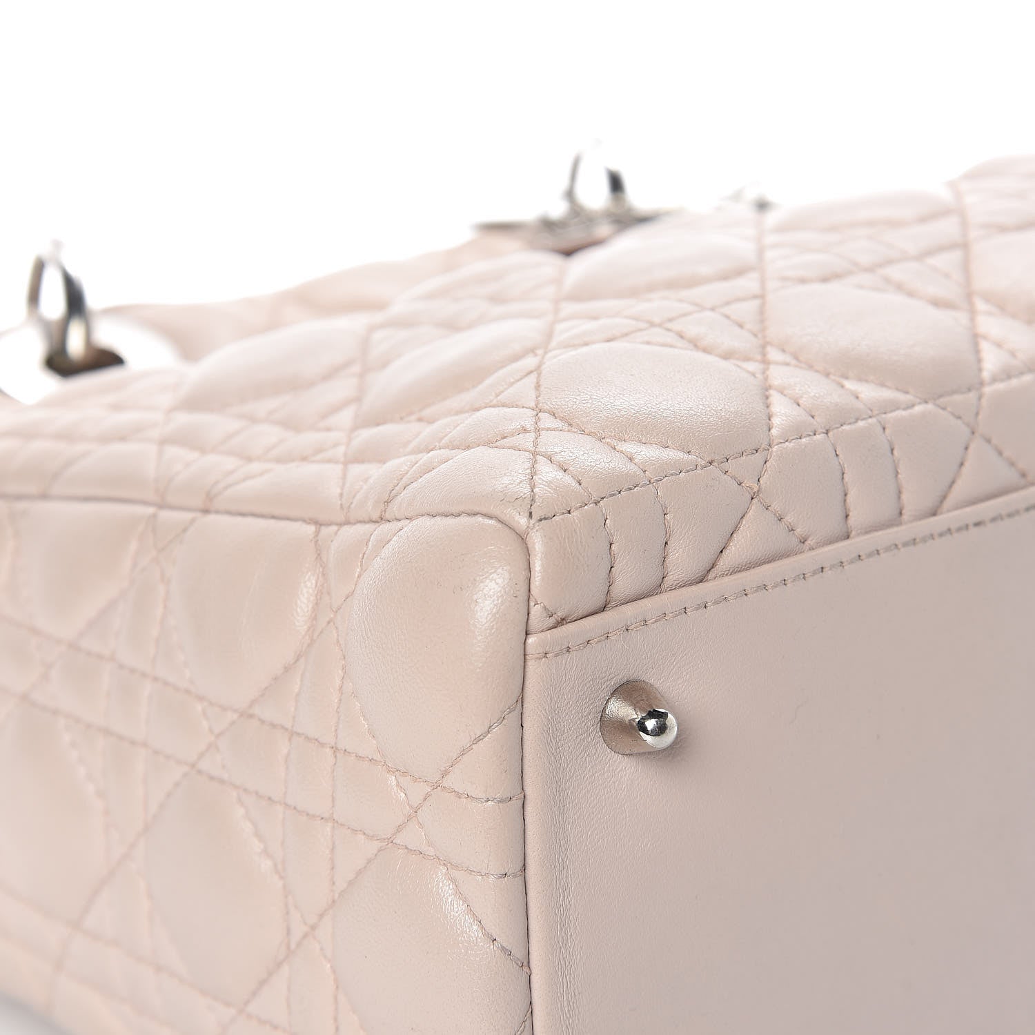Christian Dior Lambskin Cannage Medium Lady Dior Light Pink 12 of 32