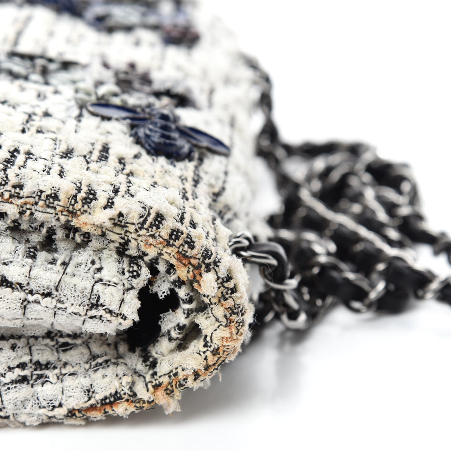 Tweed Garden Party 2.55 Reissue 225 Flap White Multicolor