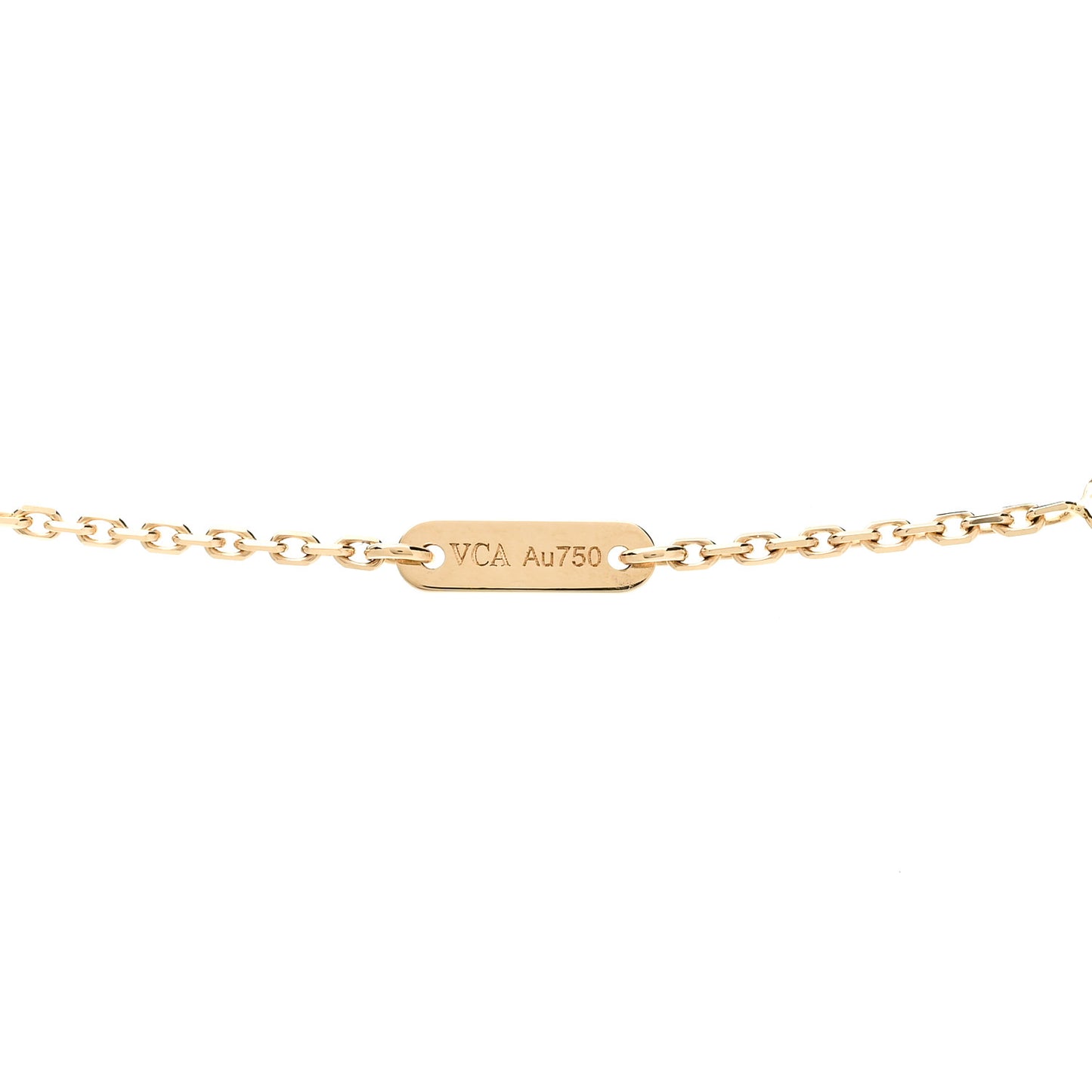 18K Yellow Gold Mother of Pearl Sweet Alhambra Pendant Necklace