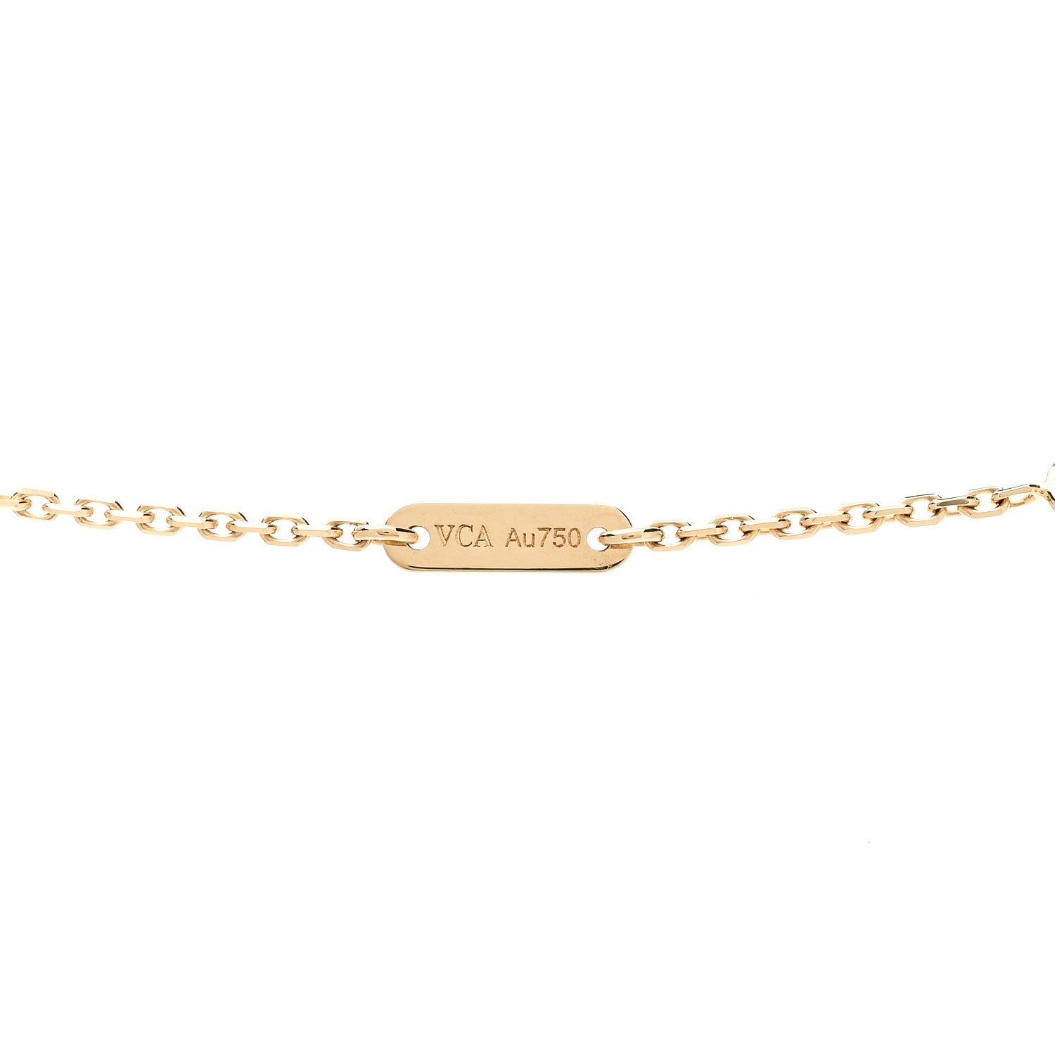 Van Cleef & Arpels 18K Yellow Gold Mother of Pearl Sweet Alhambra Pendant Necklace 4 of 6