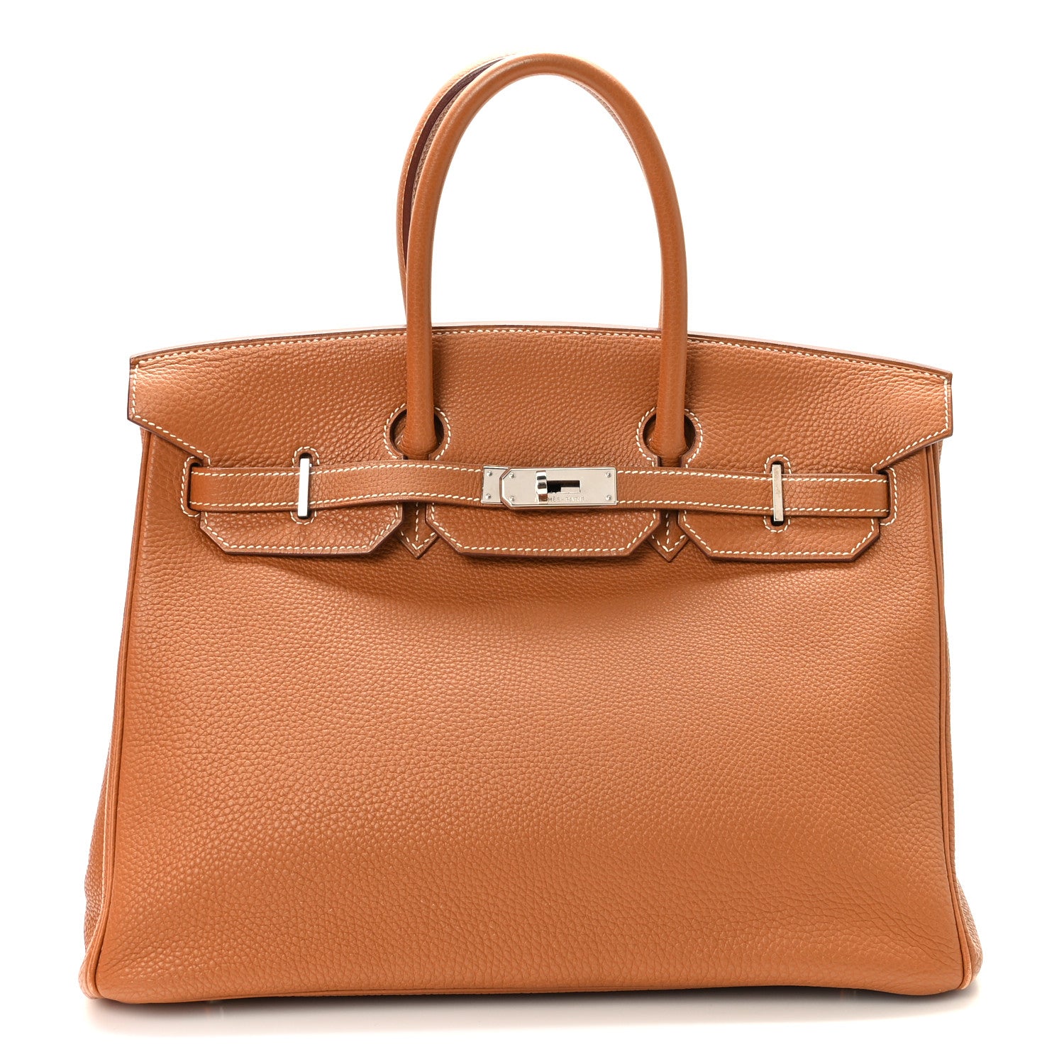 Hermes Taurillon Clemence Birkin 35 Gold 1 of 11