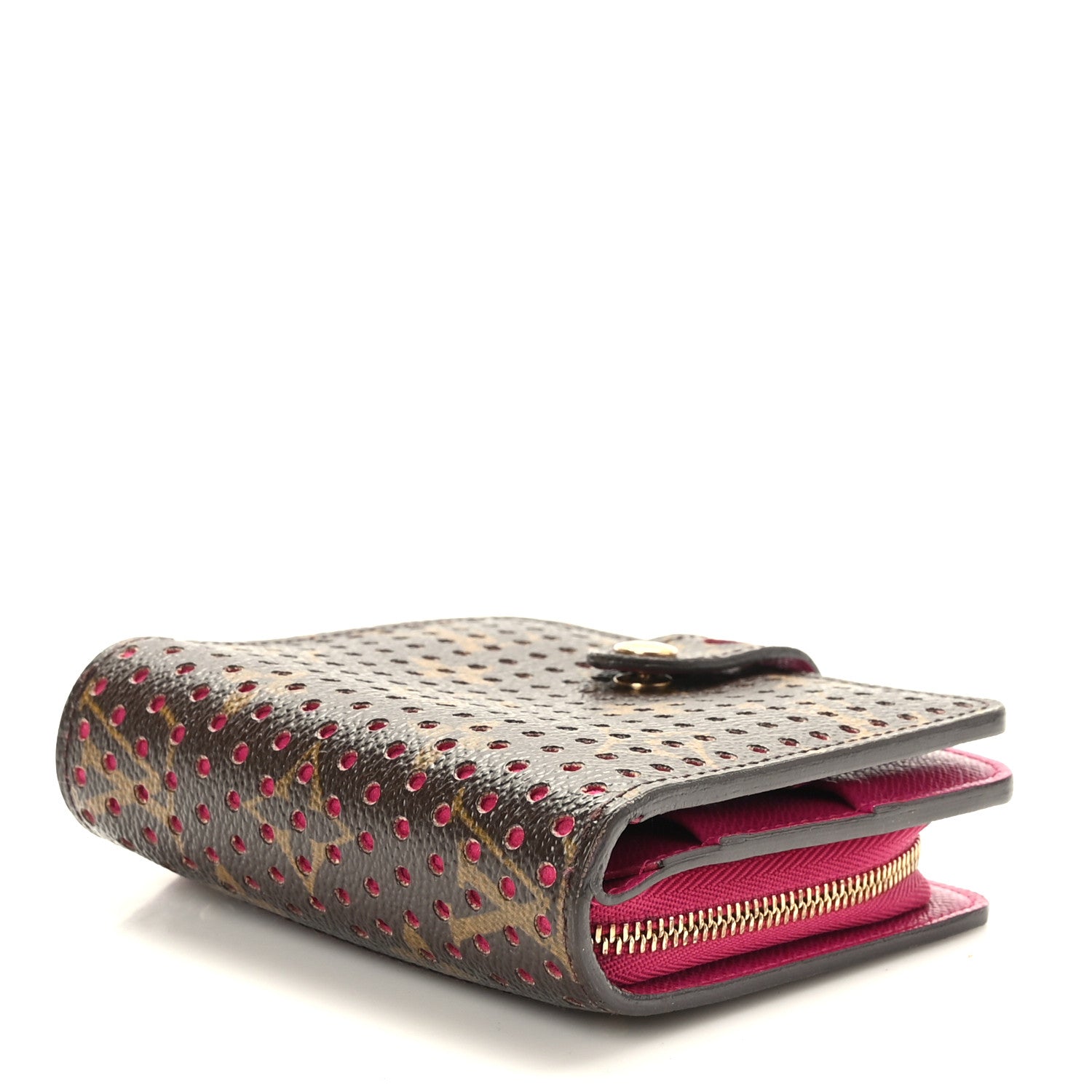 Louis Vuitton Monogram Perforated Compact Zipped Wallet Fuchsia 4 of 7